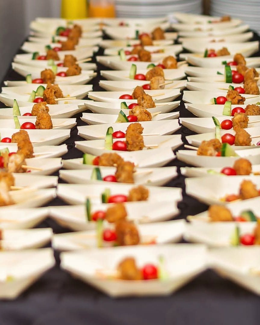 Chicken canapés for an event