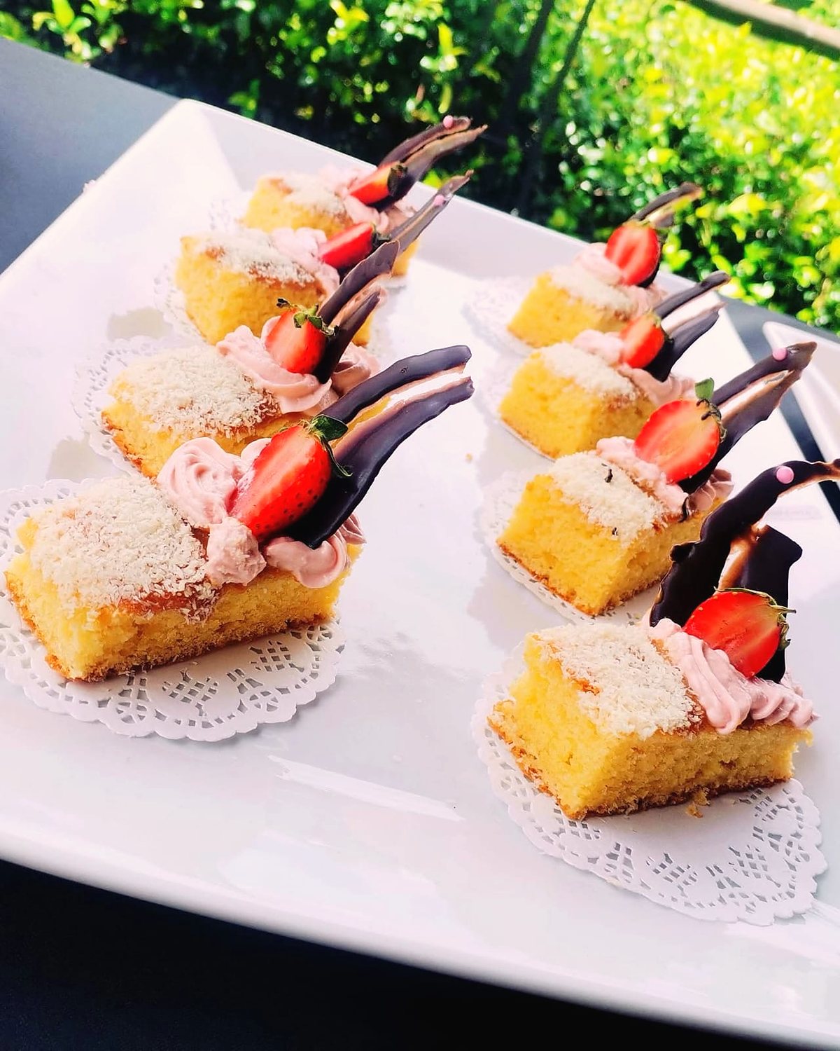 Coconut sponge bites